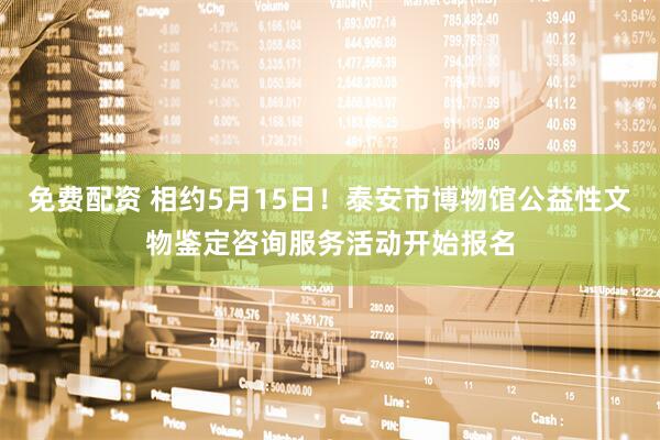 免费配资 相约5月15日！泰安市博物馆公益性文物鉴定咨询服务活动开始报名